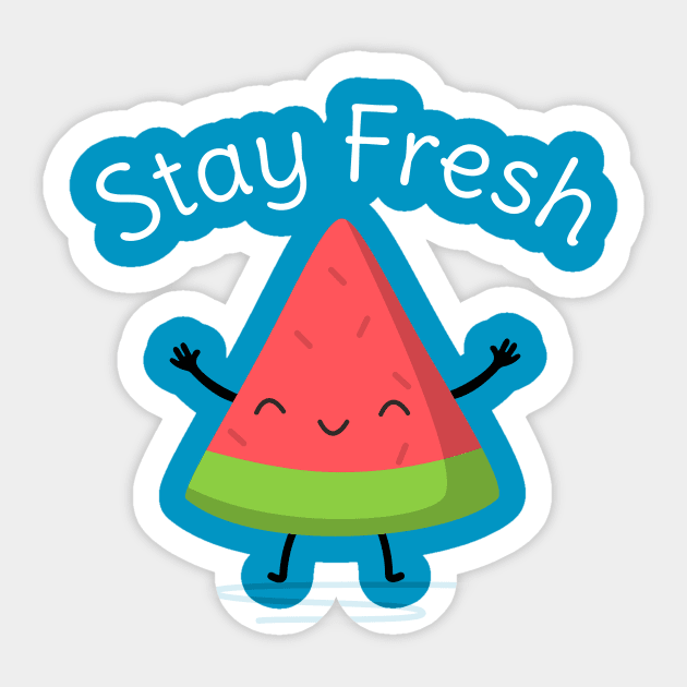 Cute and Kawaii Watermelon T-Shirt Sticker by happinessinatee